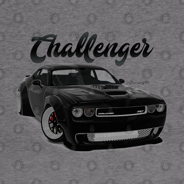 Challenger Drift Black Front by PjesusArt